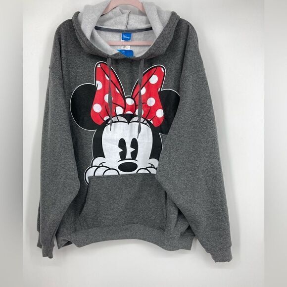 NWT Disney Plus Size Minnie Mouse Hoodie/Pullover Gray Size 2XL/50-52 - Picture 3 of 8